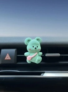 1 件汽车出风口恐龙和手提包熊装饰，汽车出风口香薰扩散器，可爱的汽车出风口装饰，带 2 片桂花香片 - 綠色 - 查看 3
