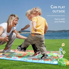 Electronic Musical Play Mats Dinosaur Dance Pad With LED Lights Dancing Floor Mat Game Toy Dance Mat for Kids Ages 3-12  Dance Pad Electronic Dance Pad with Button - Green - View 4