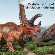 1入五角龍恐龍模型玩具,使用abs材料製成,適合一起學習和玩耍,也可用於擺設裝飾 - 彩色 - 查看 4