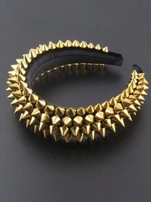 女性嘻哈風格海綿和鉚釘裝飾頭帶,巴洛克舞蹈表演髮飾