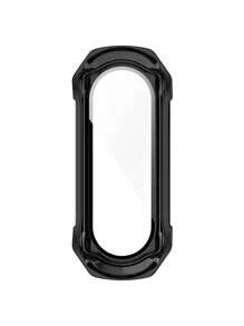 Pc + Tempered Glass Protective Case Compatible With Xiaomi Mi Band 7, Includes Screen Protector - Black - View 3