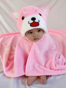 A Unisex Shiba Inu-shaped Cute Baby Swaddle Blanket For Spring And Autumn Styles - Pink - View 4