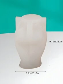 Diy人體形狀屁股香氛蠟燭矽膠模具,工藝石膏裝飾樹脂膠家居裝飾模具 - 白色矽膠模具 - 查看 2