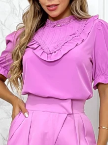 Women Blouses - 粉色 - 查看 3