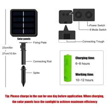 1pc Outdoor Solar Decorative Light String, 8 Lighting Modes, Outdoor IP67 Waterproof, Suitable For Garden Lawn Decoration, House Decoration, Outdoor Wedding Venue Decoration And City Roadside Decoration. Suitable For Festival Decorative Lights