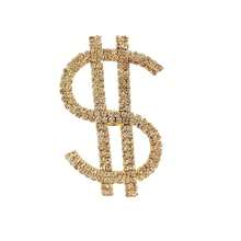 1入新品鑽石戒指,時尚個性誇張美元圈戒指,全鑽石幾何珠寶適合女性 - 彩色 - 查看 5