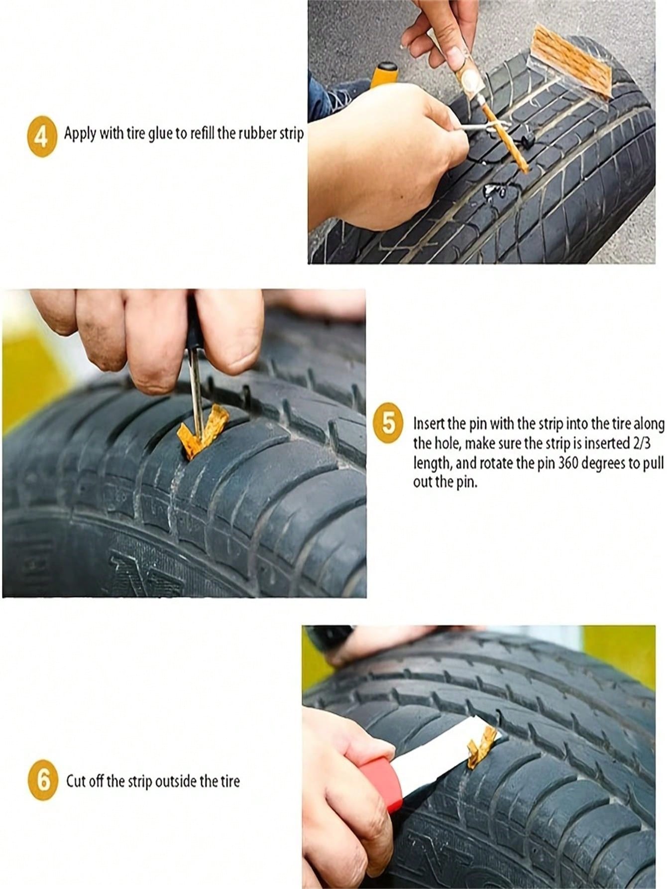 1set Car & Motorcycle Tubeless Tyre Puncture Repair Tool Kit for Sale