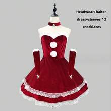 6 Paquete Vestido De Disfraz De Conejo Con Volantes - Burdeos - Ver 5