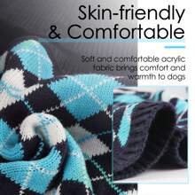 Dog Sweater, Christmas Dog Sweaters, Knitted Warm Fabric, Easy On&Off - 藏蓝色 - 查看 2