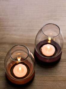 1 CÁI Đế nến thủy tinh trong suốt hình tròn Tealight Nến dầu cổ điển Đế nến hình dạng đèn cưới Trang trí bàn ăn Chống gió Vỏ nến Halloween, Ma quái, Mùa thu, Lễ hội, Ngày lễ, Mùa đông, Ngày lễ, Lễ hội, Trang trí phòng, - Trong sáng - Xem 4