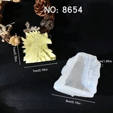 多款老鷹矽膠模具- Diy 模擬動物頭香薰蠟燭、石膏芳香石、環氧樹脂牆面裝飾模具 - 白色 - 查看 7