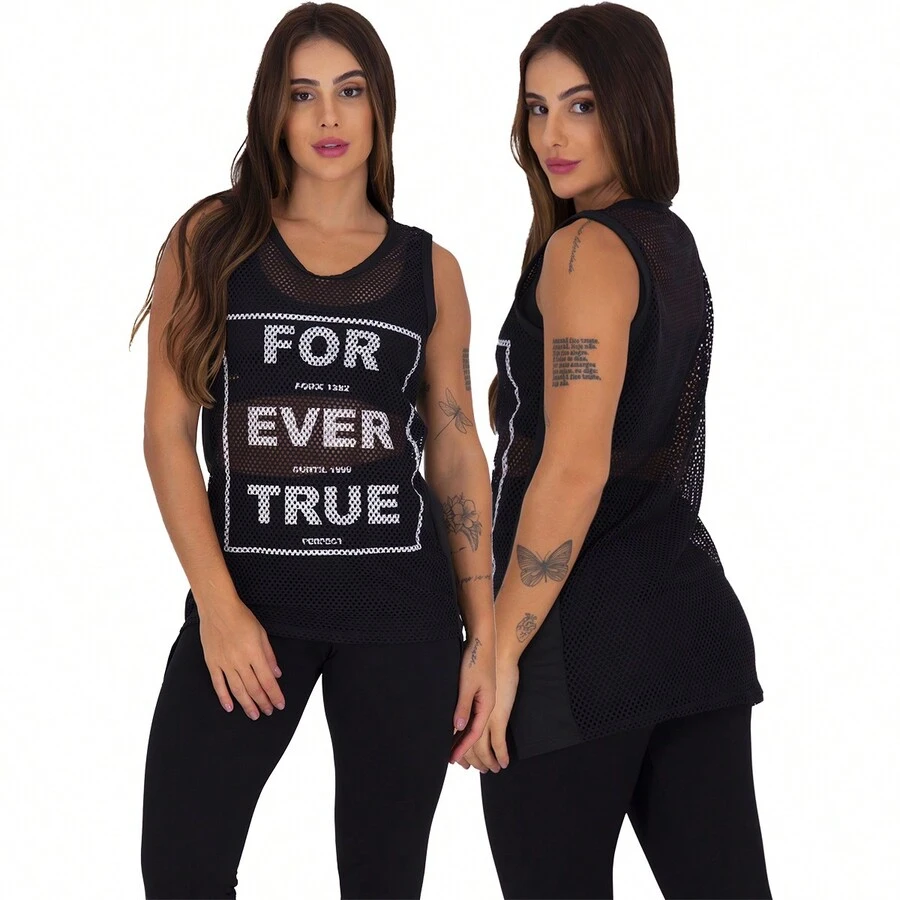 Click Mais Bonita Women Basic Tops - Negro - Ver 1
