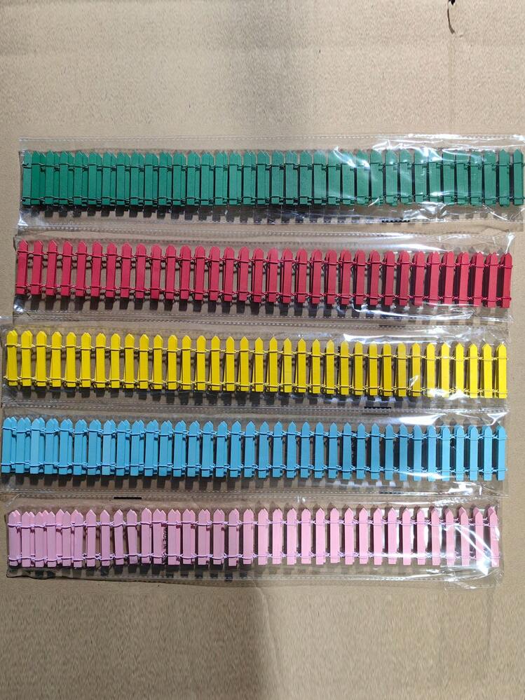 1 Peça Mini Cerca de Madeira, Adequada para Jardim de Fadas, Micro Paisagem, Vasos de Flores, Peça Decorativa, Tamanho: 90 cm * 5 cm, Serve para Casa, Quarto, Jardim, Ótimo para Presentes de Aniversário e Formatura - Multicolorido - Visão 3