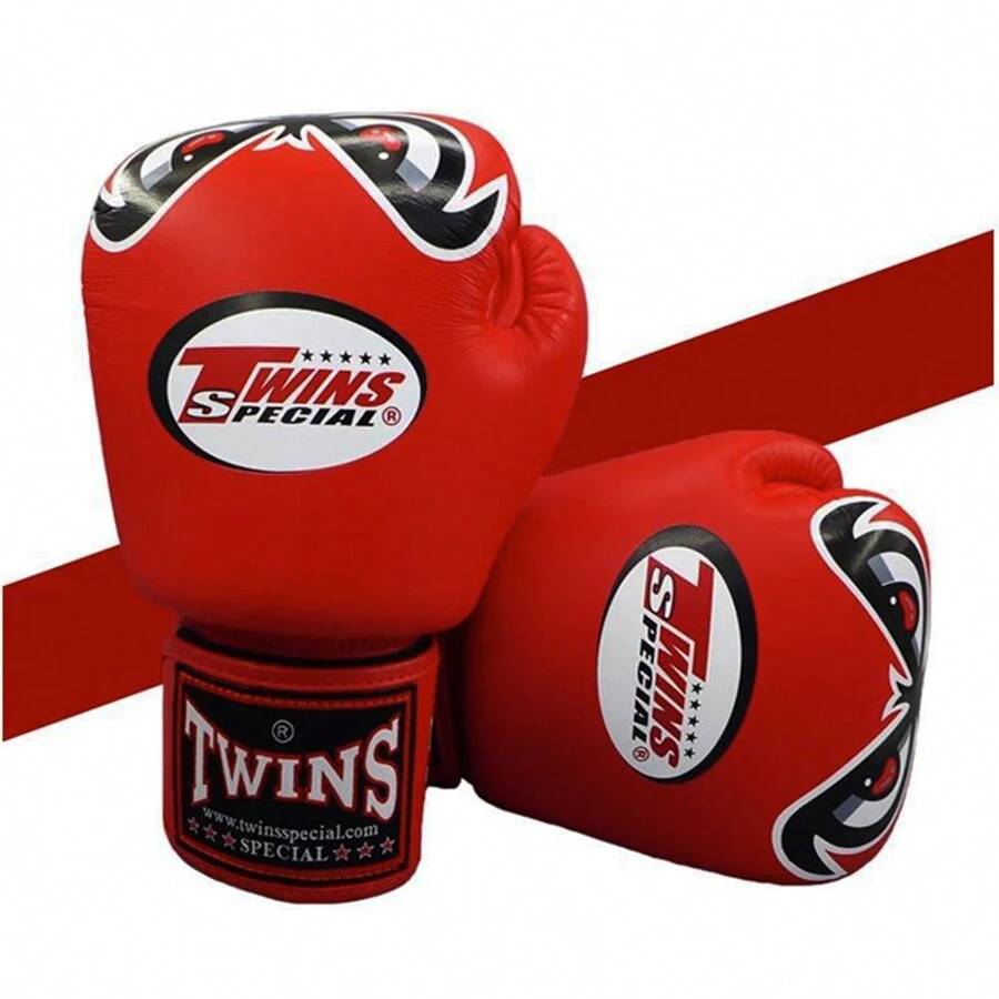 2023 年鷹眼拳擊手套 Pu 皮革 Mma Sanda 泰拳訓練護手透氣拳擊手套 8 盎司 10 盎司 12 盎司 14 盎司 16 盎司,3 種顏色可選 - 紅色 - 查看 1