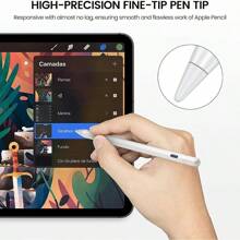 Pencil Tips Compatible With Apple Pencil Replacement Tips Digital Pens IPencil Nib Fine Point Precise Control Pen Nibs Compatible With Apple Pencil 1st/2nd Generation - White - View 4