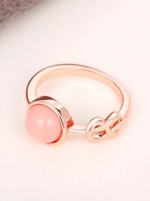 1 件優雅人造月光石女士戒指適合婚禮派對訂婚週年紀念珠寶情人節禮物