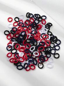 50 Piezas Ligas Básicas Para Cabello De Mujer Para Uso Diario - Multicolor - Ver 2