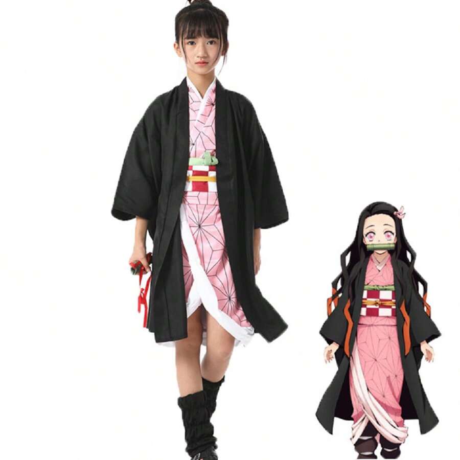 Halloween Costumes For Kids Anime Cosplay Party Cosplay Costumes - Pink - View 1