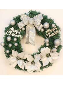 Christmas Decorative Wreath Door Hanging - Red - View 3