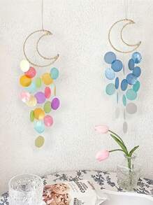 1pc Natural Shell Wind Chime Small Hanging Decoration For Room, Bedroom - Blue - View 5