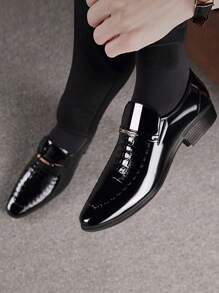 Men's Formal Dress Shoes - Black - View 3