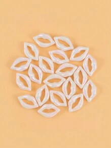 20入組/袋亞克力性感搪瓷白唇珠