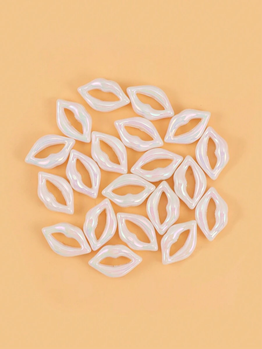 20入組/袋亞克力性感搪瓷白唇珠