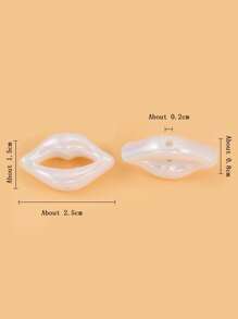 20入組/袋亞克力性感搪瓷白唇珠