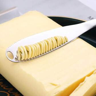 Simple Preading Magic Butter Knife Spreader And Curler - Complete Your Kitchen Knives Set, Curl Your Butter With Ease 3 Different Ways. Butter Knife Spreader Long - Butter Spreader Knife Stainless Steel Butter Knife Stainless Steel Butter Knife, Household Cheese Knife, Creative Cheese Knife, Chocolate Knife For Baking, Multifunctional Chocolate Knife For Party Wedding, Kitchen Supplies Home Appliances Tools Christmas Stuff Cooking Christmas