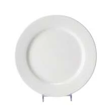 1pc Ceramic Dinner Plate, Western Style White Buffet Plate For Home Use - White - View 1