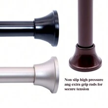 1pc Creative Antique Brass Horn-Shaped Minimalist Cast Iron Metal Waterproof & Rustproof Shower Curtain Rod, Can Hold Weight 45-85 Inches Long Home Bathroom Decor Summer Bathroom Accessories Back To School - Bronze - View 1