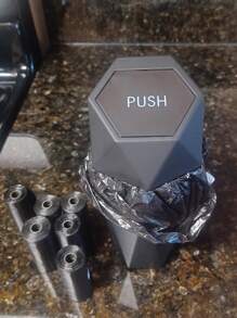 6 卷 * 15 件一次性垃圾袋適用於汽車垃圾桶、收納盒 - 黑色 - 查看 2