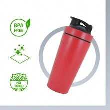 Shaker Proteina Vaso Shaker Acero Inoxidable Gym 750ml - Rojo - Ver 5