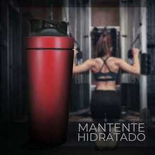 Shaker Proteina Vaso Shaker Acero Inoxidable Gym 750ml - Rojo - Ver 6