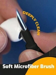 2入組airpod清潔套件,多功能airpods Pro清潔筆,多功能清潔套件軟刷,耳機清潔工具,清潔刷筆,適用於手機充電口,耳塞,耳機,頭戴式耳機,ipod,盒子,iphone,ipad,筆記本電腦,旅行配件 - 黑與白 - 查看 7