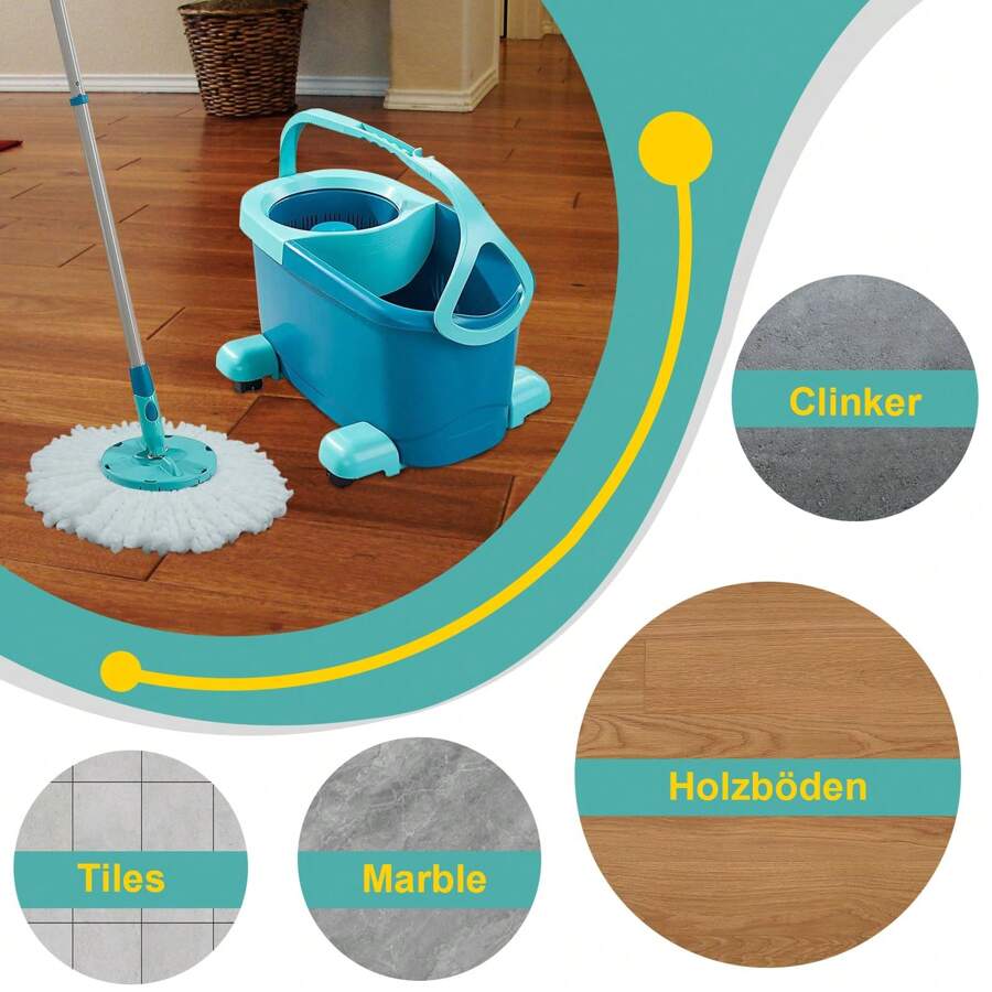 Pack Of 2 Mop Replacement Compatible With Leifheit Clean Twist Disc Mop