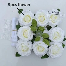 50pcs Artificial Roses With Stem For Diy Bouquets, Corsages, Weddings, Showers, Parties, Festivals, Suitable For Bridal Engagement, Bachelor Party And Anniversaries Decorations - Multicolor - View 4