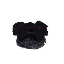 1只女士職業用頭網,適用於韓式髮型藝術;專為酒店、銀行、醫院和航空公司的工作人員設計 - 黑色 - 查看 3