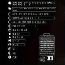 115件車用精密螺絲刀修復工具套裝-多功能電子螺絲刀套裝,適用於手錶,手機拆卸和維修 - 黑色 - 查看 2