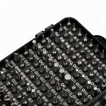 115件車用精密螺絲刀修復工具套裝-多功能電子螺絲刀套裝,適用於手錶,手機拆卸和維修 - 黑色 - 查看 3