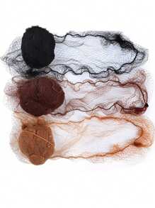 20 piezas de Redecillas de cabello ultraligeras y casi invisibles de color marrón claro, cubrecolas para azafatas, enfermeras, baile, redecillas elásticas para el cabello, sujetadores de cola de caballo, bandas elásticas para el cabello, scrunchies, cuerda para el cabello, colas de caballo elásticas
