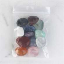 100g/pack Mixed Natural Crystal Tumbled Stones, Demagnetizing Pack Family Gift - Multicolor - View 2