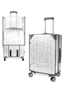 18-30Inch Luggage Cover PVC Transparent Suitcase Cover For 18 To 30 Inch Travel Case Cover Luggage Anti-Scratch Protector Case Protector Cover Travel Suitcase Cover Protective Cover Dustproof Cover Trolley Case Luggage Dust Cover Travel Accessories Bag For School School Accessories School Stuff - Clear - View 1