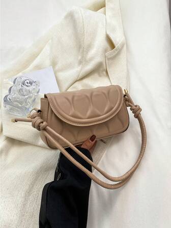 damer Enkel Och Fashionabel Glansig Veckade Axelväskor