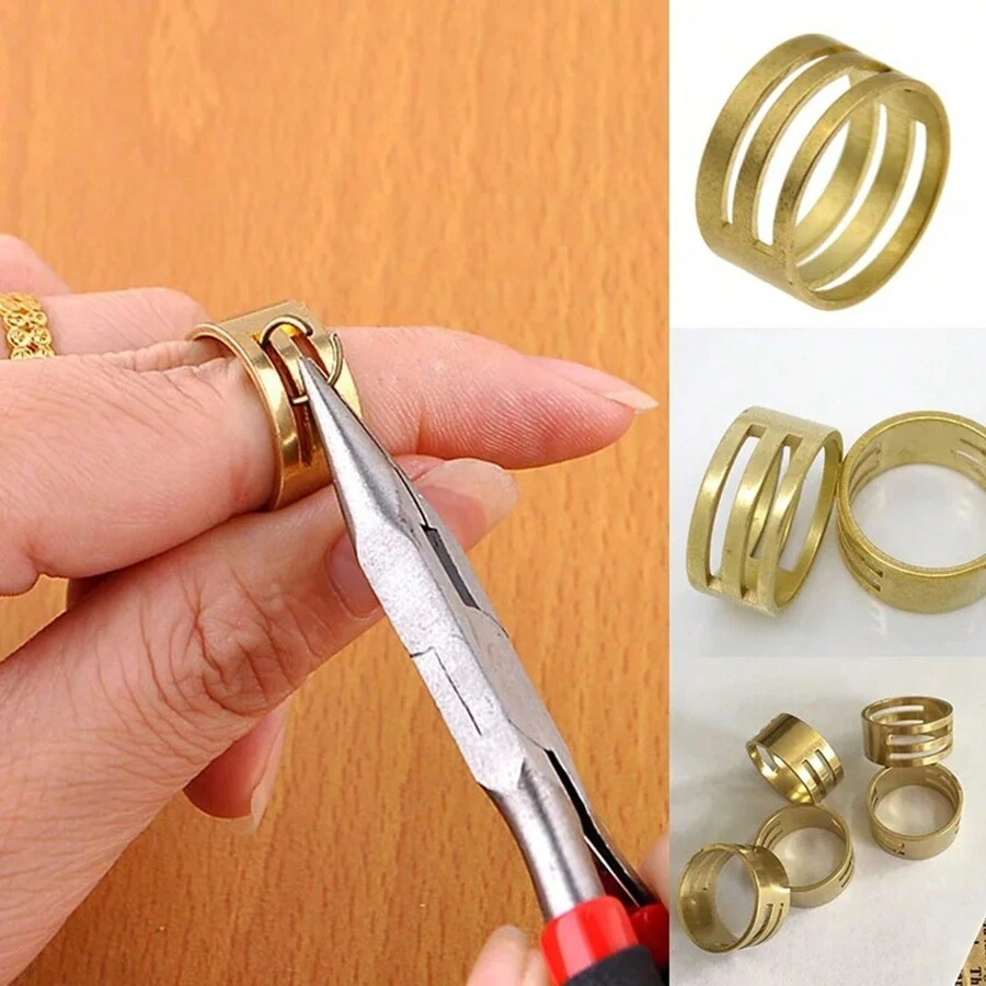 1入銅製跳蚤環打開器,珠寶製作diy工藝圓珠鉗開孔工具