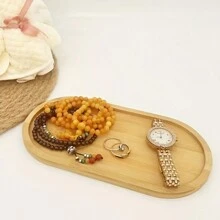 1 件/3 件竹托盤適用於浴室、梳妝台、廚房、餐廳、咖啡、茶、點心、紙巾和蠟燭