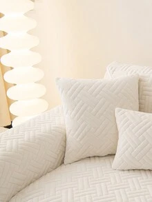 1只刷毛通用沙發墊,現代極簡風格防滑沙發墊,適用於l型沙發和1/2/3/4座椅沙發的客廳沙發保護套 - 米白 - 查看 3