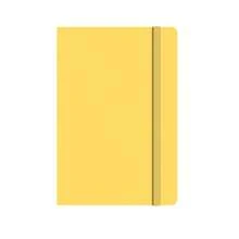 A5肩帶日記本女性、男性、每日工作日記本、記事本（黃色） - 黃色 - 查看 1