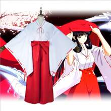 Halloween disfraces anime cosplay inuyasha cosplay kimono japonés - Rojo - Ver 6