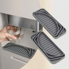 1pc Silicone Mat For Water Dispenser, Refrigerator, Coffee Machine, Bar, Drip Tray - Light Grey - View 1